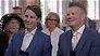 MAFS-koppel Rein en Danny lachend het huwelijk in